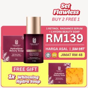 1 Retinol + 1 Hydra whitening soap + Free 1 Hydra whitening soap