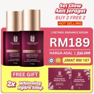 2 Retinol serum + Free 2 Hydra whitening soap