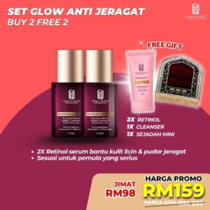 2x Retinol Serum + 1x Free Cleanser TP + 1x Free Sejadah Travel